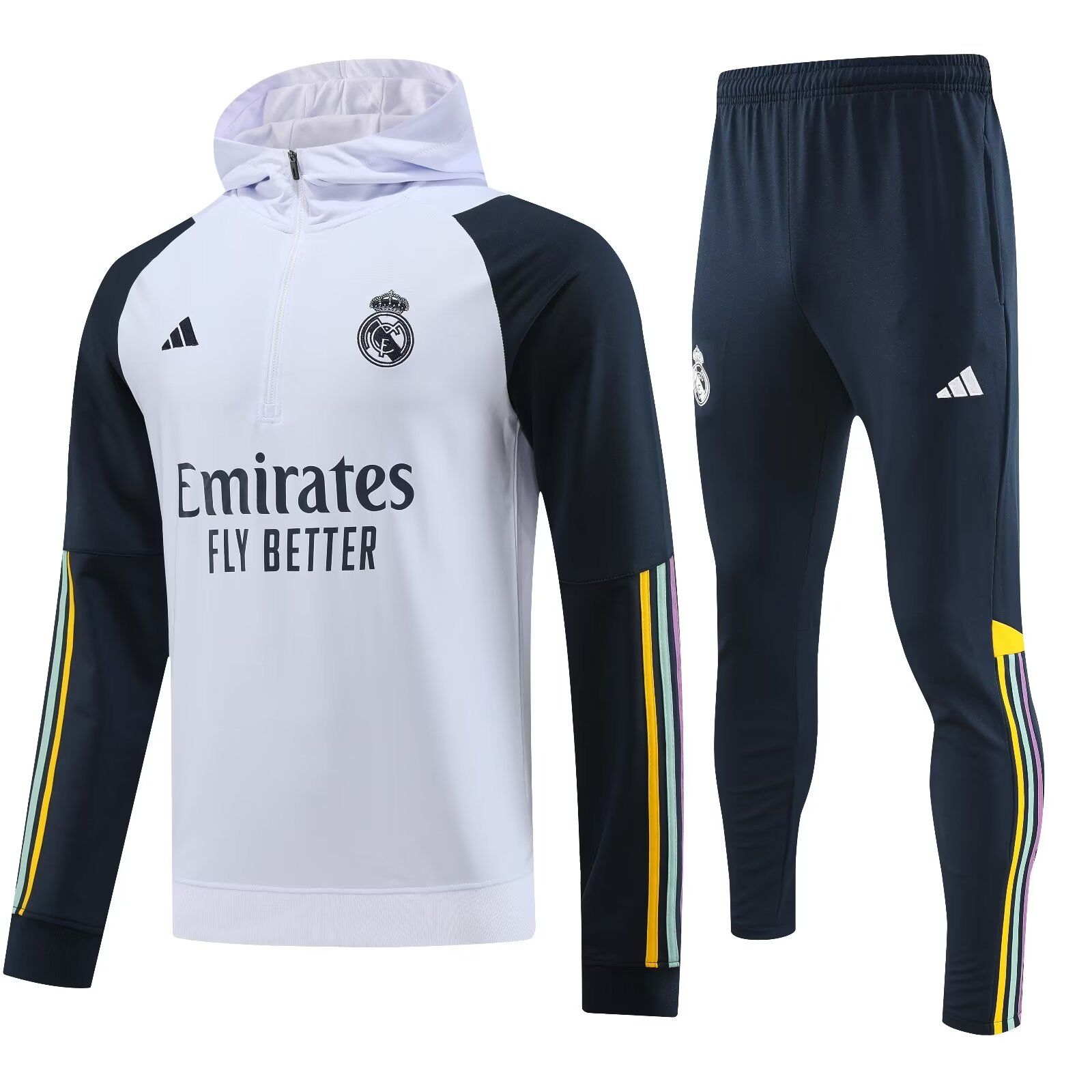 AAA Quality Real Madrid 23/24 Hoodie Tracksuit - White